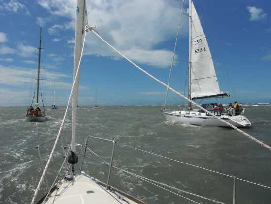 Heading out on Nunatak to the start